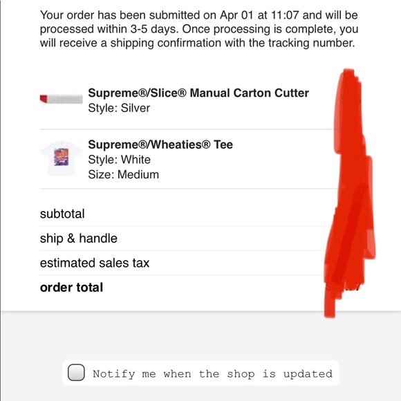 Supreme x Slice Manual Carton Cutter - Picture 2 of 2